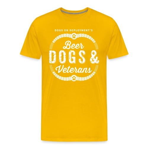 Beer Dogs and Veterans Logo white - Men's Premium T-Shirt