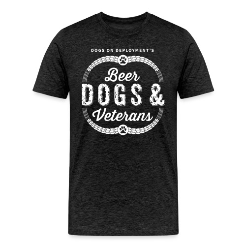 Beer Dogs and Veterans Logo white - Men's Premium T-Shirt