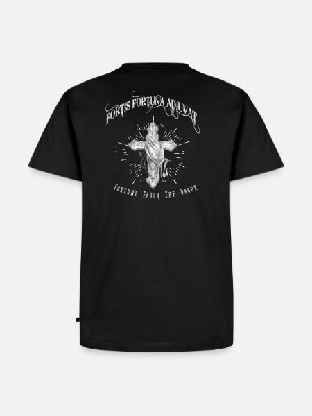 Fortis Fortuna Adiuvat - Cross and Hand Tattoo - Men's Premium T-Shirt - black