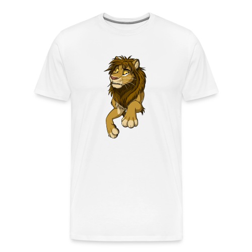STUCK Lion (white cracks) - Men's Premium T-Shirt