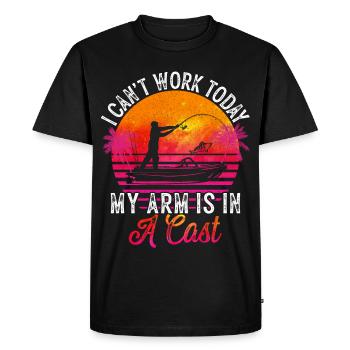 Fisherman Funny Fishing - Men's Premium T-Shirt - black - Front - Nico (187cm)