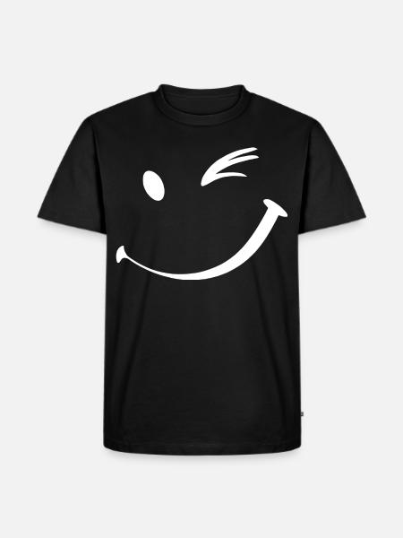 Winking face, Wink smile - Men's Premium T-Shirt - black