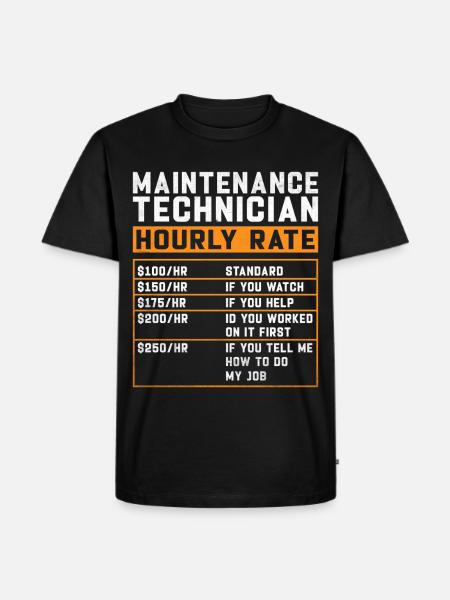 Maintenance Technician Hourly Rate - Men's Premium T-Shirt - black