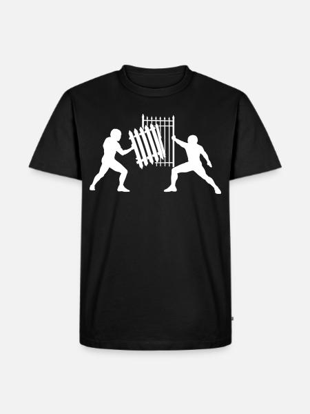 Gate Push Duel Silhouette - Men's Premium T-Shirt - black