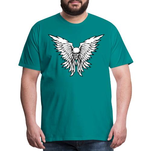 Classic Old School Skull Wings Illustration - Men's Premium T-Shirt