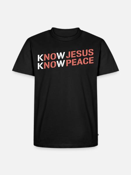 Know Jesus, Know Peace - Men's Premium T-Shirt - black