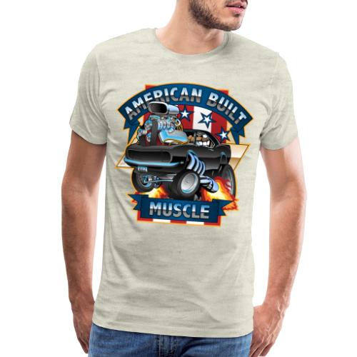 American Built Muscle - Classic Muscle Car Cartoon - Men's Premium T-Shirt