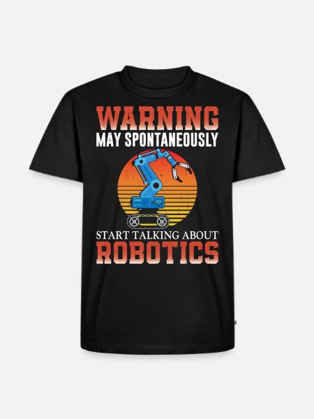 Robot Robotics Engineer Retro - Men's Premium T-Shirt - black