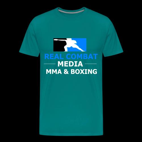 RCM MMA & BOXING Light Blue White Text - Men's Premium T-Shirt