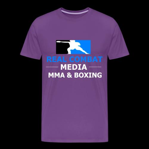 RCM MMA & BOXING Light Blue White Text - Men's Premium T-Shirt