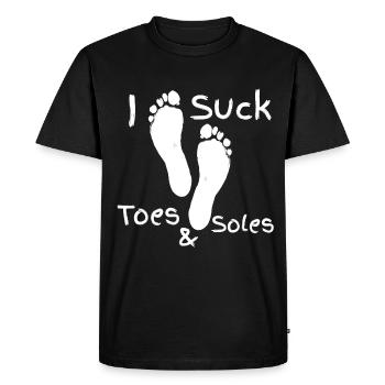 i suck toes & soles - Men's Premium T-Shirt - black - Front - Nico (187cm)