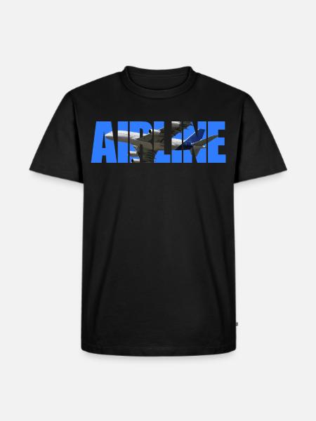 Airline Bold Cutout Jet Art - Men's Premium T-Shirt - black