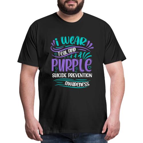 Wellness Collection - I Wear Purple & Teal - Men's Premium T-Shirt