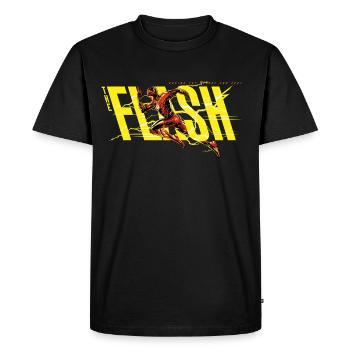 The Flash S'Exécute Logo Jaune - T-shirt premium pour hommes - noir - Devant - Nico (187cm)