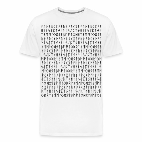 24 Elder Futhark runes series background - Men's Premium T-Shirt