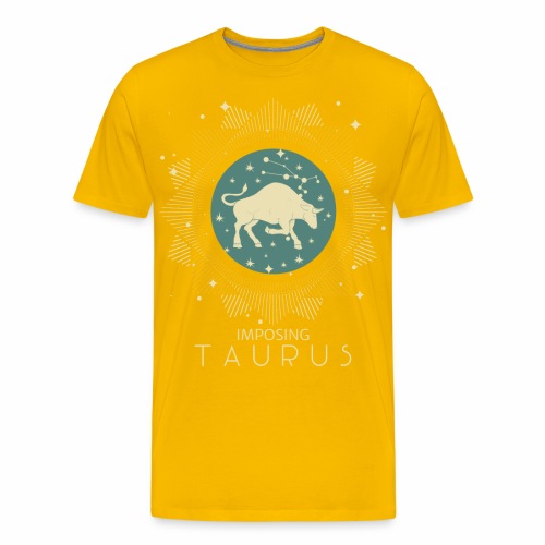 Zodiac Taurus Constellation Bull Star Sign May - Men's Premium T-Shirt