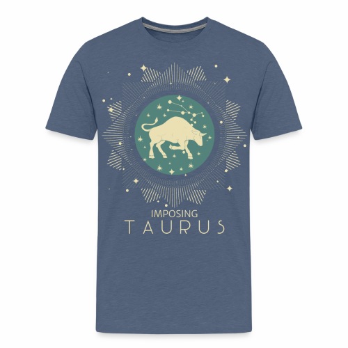 Zodiac Taurus Constellation Bull Star Sign May - Men's Premium T-Shirt