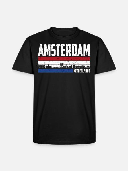 Amsterdam, Netherlands - Men's Premium T-Shirt - black