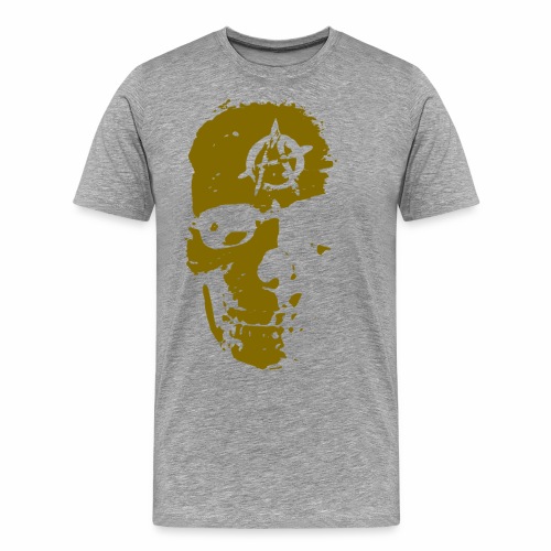 Anarchy Skull Gold Grunge Splatter Dots Gift Ideas - Men's Premium T-Shirt