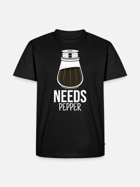 Needs Pepper I Pepper Shaker Motif - Men's Premium T-Shirt - black