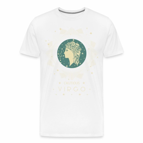 Zodiac sign Cautious Virgo August September - Men's Premium T-Shirt