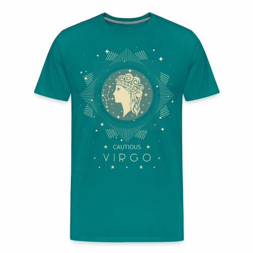 Zodiac sign Cautious Virgo August September - Men's Premium T-Shirt