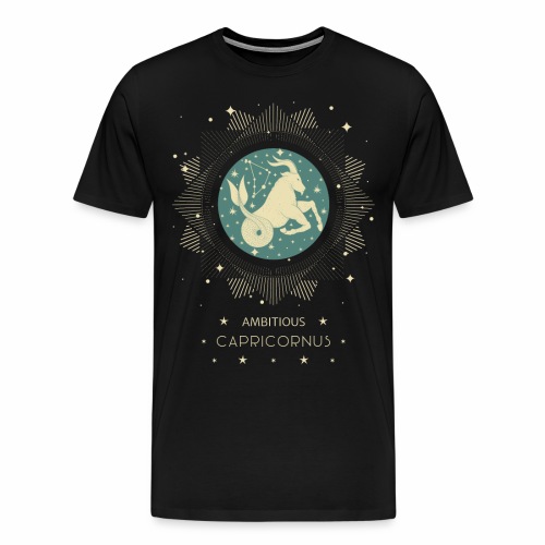 Zodiac sign Ambitious Capricornus December January - Men's Premium T-Shirt