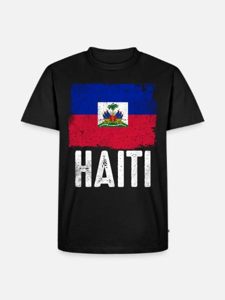 Haitian Holidays Haiti Flag - Men's Premium T-Shirt - black