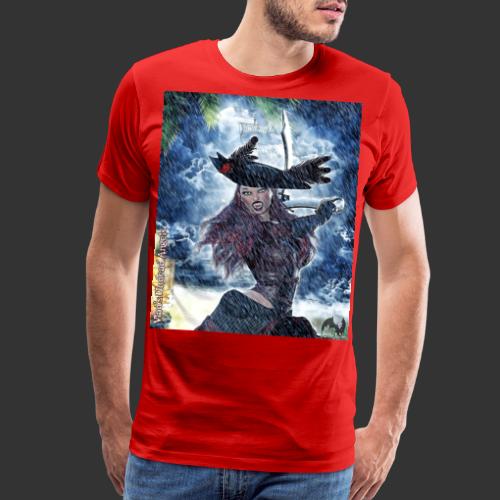 Undead Angel Vampire Pirate Captain Jacquotte F003 - Men's Premium T-Shirt