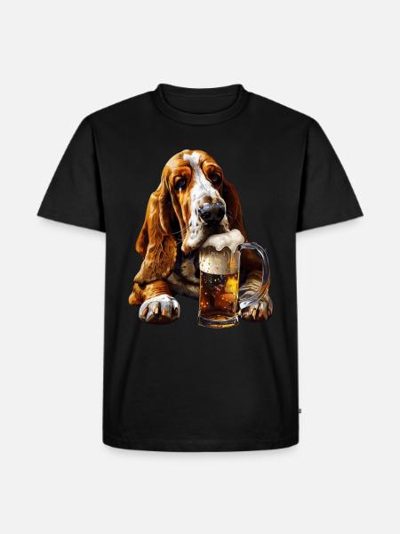 Basset Hound - Men's Premium T-Shirt - black