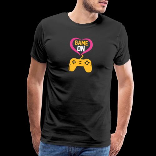 Game On! Pink Heart Controller - Men's Premium T-Shirt