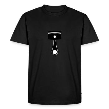 Piston logo - Men's Premium T-Shirt - black - Front - Nico (187cm)