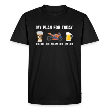 My Plan for Today Motorcycle Motorcyclists - Men's Premium T-Shirt - black - Front - Nico (187cm)