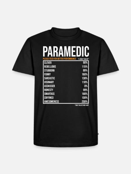 Paramedic Daily Value funny Paramedic - Men's Premium T-Shirt - black