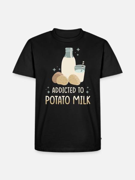 Potato Milk Saying - Men's Premium T-Shirt - black
