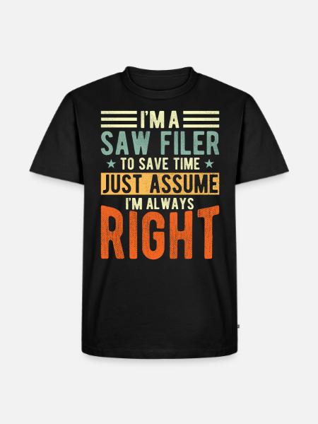 Saw Filer - Men's Premium T-Shirt - black