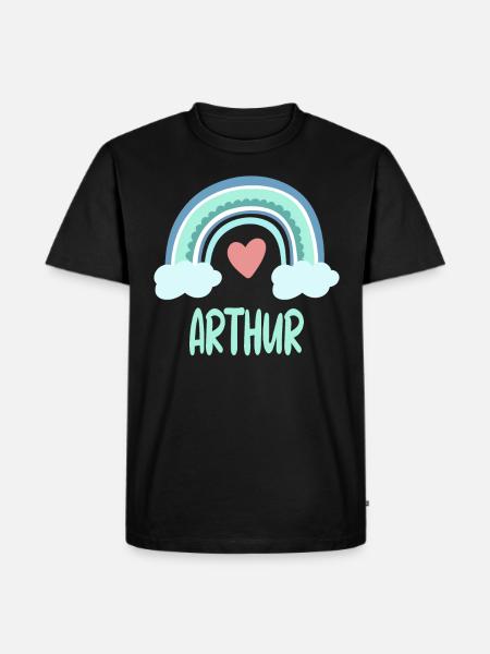 Arthur Name Rainbow Baby - Men's Premium T-Shirt - black