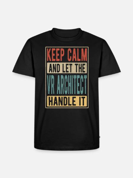 Vr Architect Retro Gift - Men's Premium T-Shirt - black