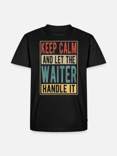 Waiter Retro Gift - Men's Premium T-Shirt - black