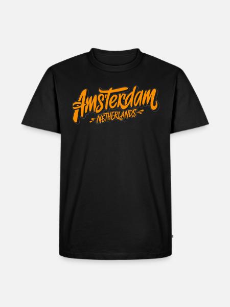 Amsterdam Netherlands Souvenir Charm - Men's Premium T-Shirt - black