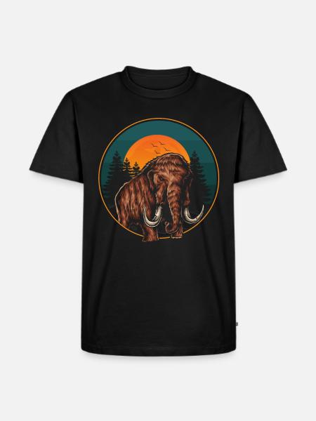 Mammoth Retro Prehistoric Animal - Men's Premium T-Shirt - black