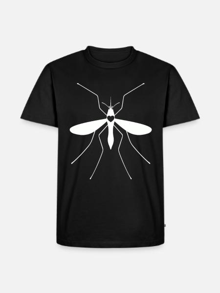 Mosquito Silhouette Heart - Men's Premium T-Shirt - black