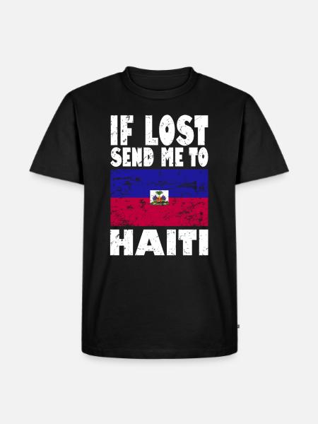 Haiti Flag Saying - Men's Premium T-Shirt - black