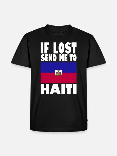 Haiti Flag Saying - Men's Premium T-Shirt - black