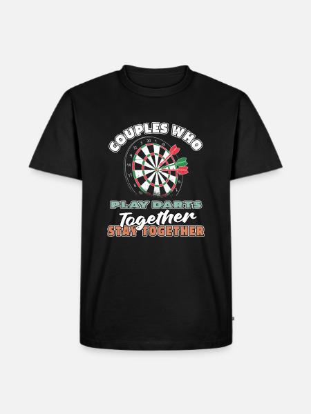 Darting Darts Couple - Men's Premium T-Shirt - black