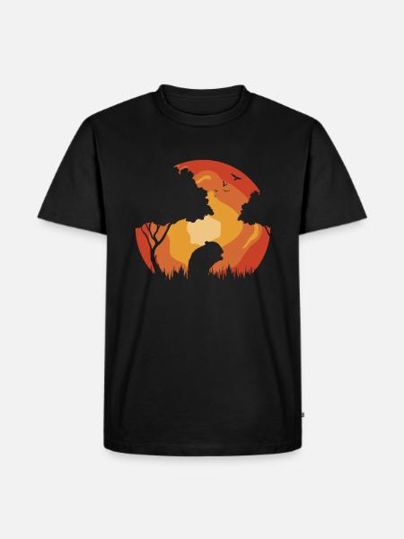 Guinea Pig Cavy Sunset - Men's Premium T-Shirt - black