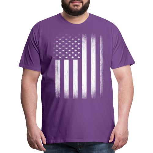 US Flag Distressed - Men's Premium T-Shirt