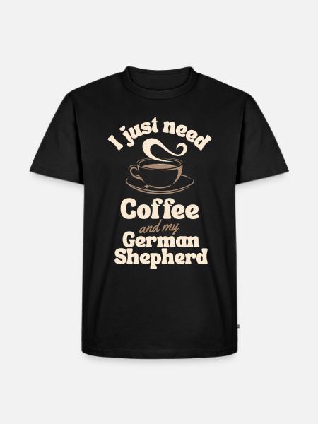 Coffee German-shepherd lover - Men's Premium T-Shirt - black