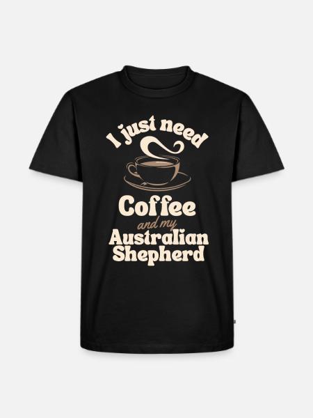 Coffee Australian-shepherd lover - Men's Premium T-Shirt - black