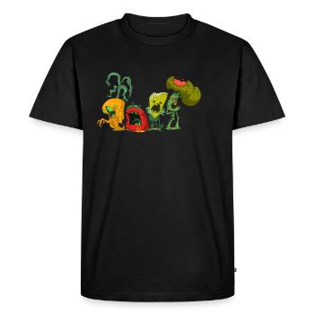 zeggies - Men's Premium T-Shirt - black - Front - Nico (187cm)